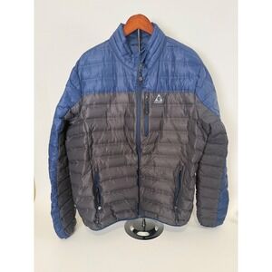 Gerry Puffer Jacket Men's XL Down Packable Winter Y2K Outdoor Blue Gray
